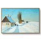 Shoveling Snow on a Beautiful Winter Day, c. 1898 - Floater Framed Canvas Print
