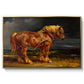 The Shire Horse Elephant in an Extensive Landscape, c. 1850s - Floater Framed Canvas Print