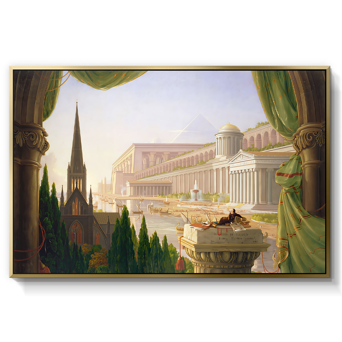 The Architect's Dream, 1840 - Floater Framed Canvas Print