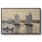 Two Schooners, Gloucester, c. 1880 - Floater Framed Canvas Print