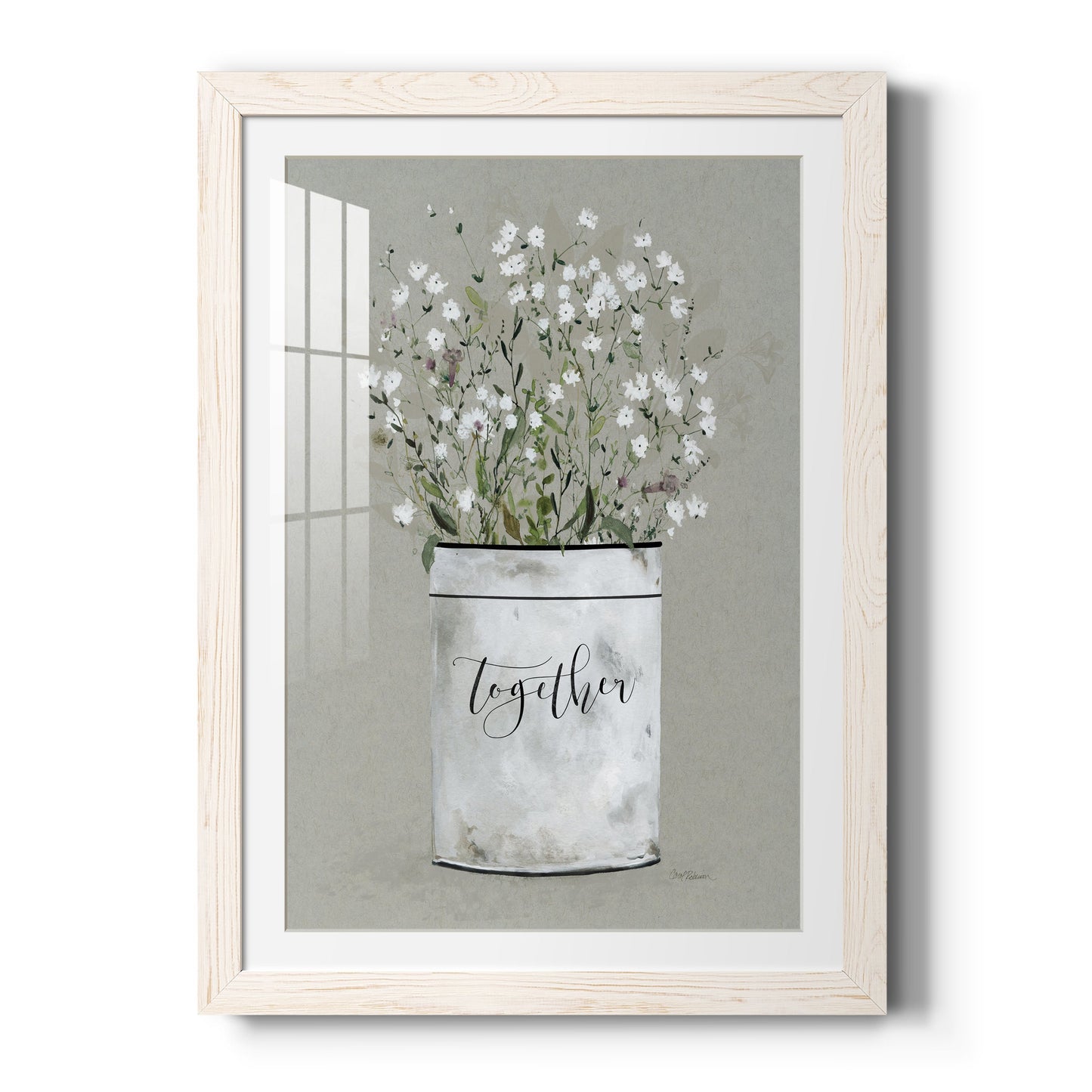 Bouquet of Grace Bucket Together - Premium Framed Print - Distressed Barnwood Frame - Ready to Hang