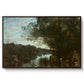 Souvenir of the Environs of Lake Nemi, 1865 - Floater Framed Canvas Print