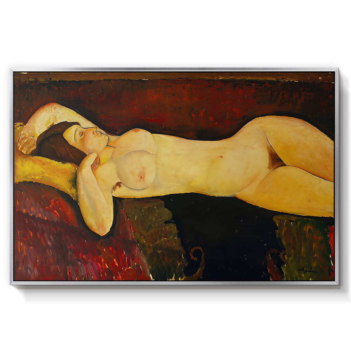 Reclining Nude (Nu couché), 1919 - Floater Framed Canvas Print