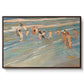 Children Playing on the Beach in Valencia, c. 1908 - Floater Framed Canvas Print