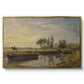 Barge below Flatford Lock, c. 1810 - Floater Framed Canvas Print