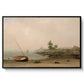 The Stranded Boat, 1863 - Floater Framed Canvas Print