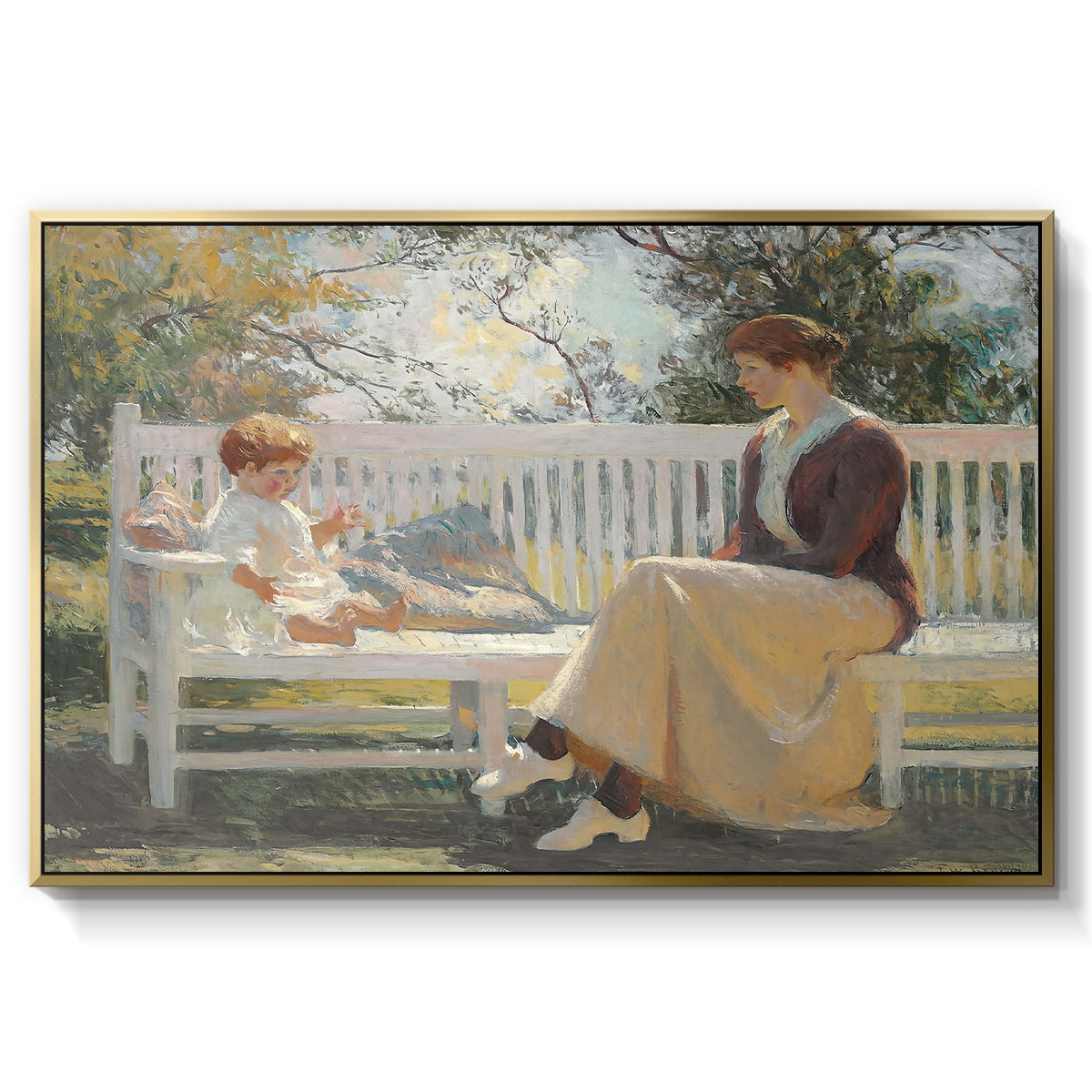 Eleanor and Benny, 1916 - Floater Framed Canvas Print