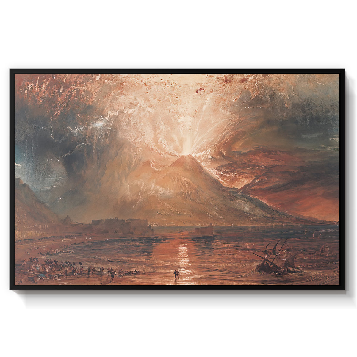 Vesuvius in Eruption, c. 1817 - Floater Framed Canvas Print