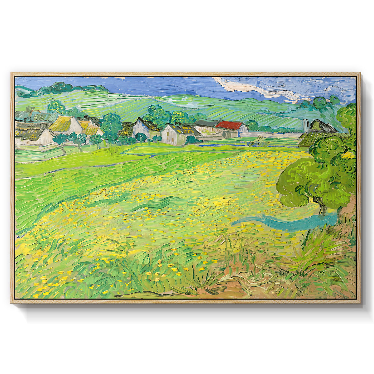 Les Vessenots in Auvers, 1890 - Floater Framed Canvas Print