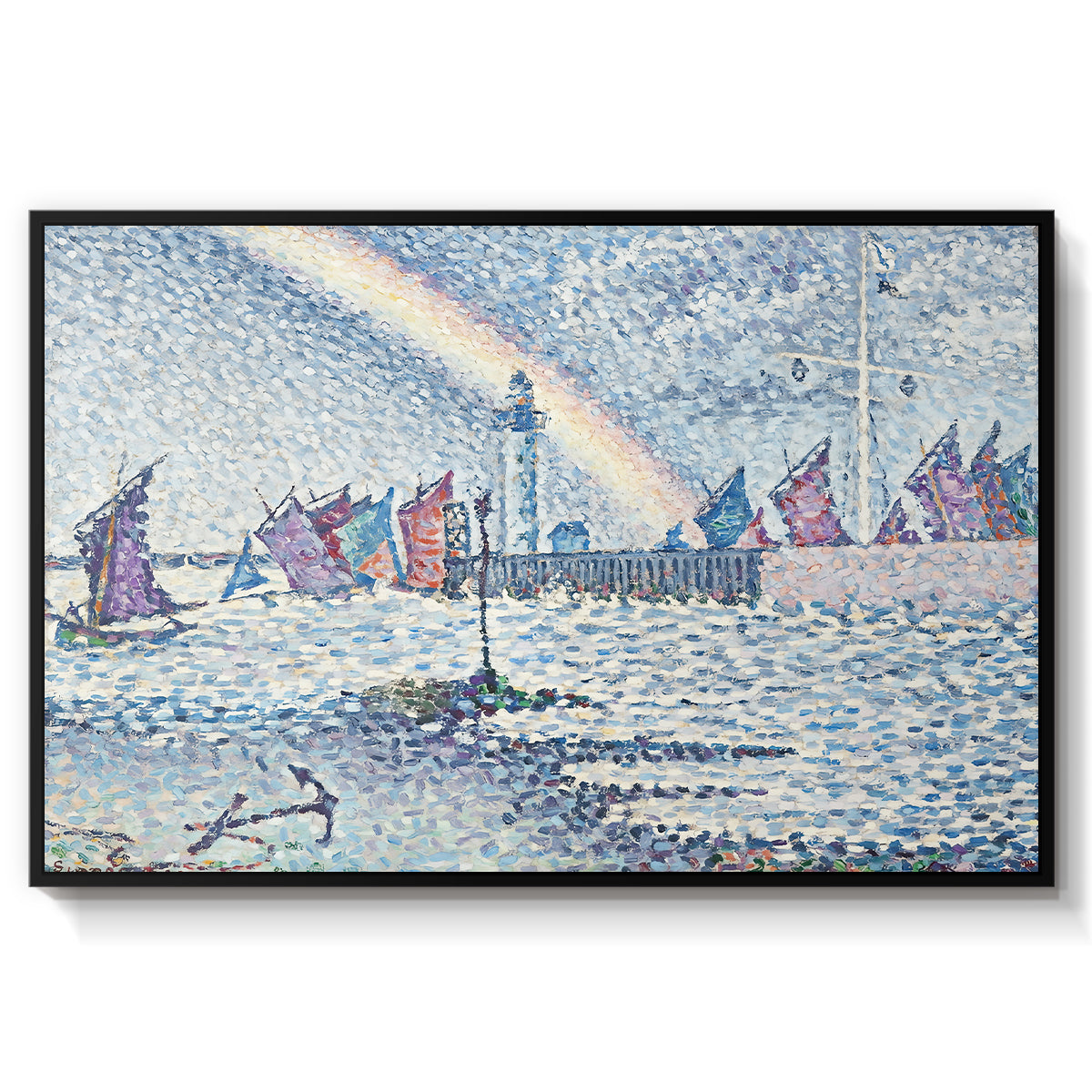 Entrance to the Port of Honfleur, 1899 - Floater Framed Canvas Print