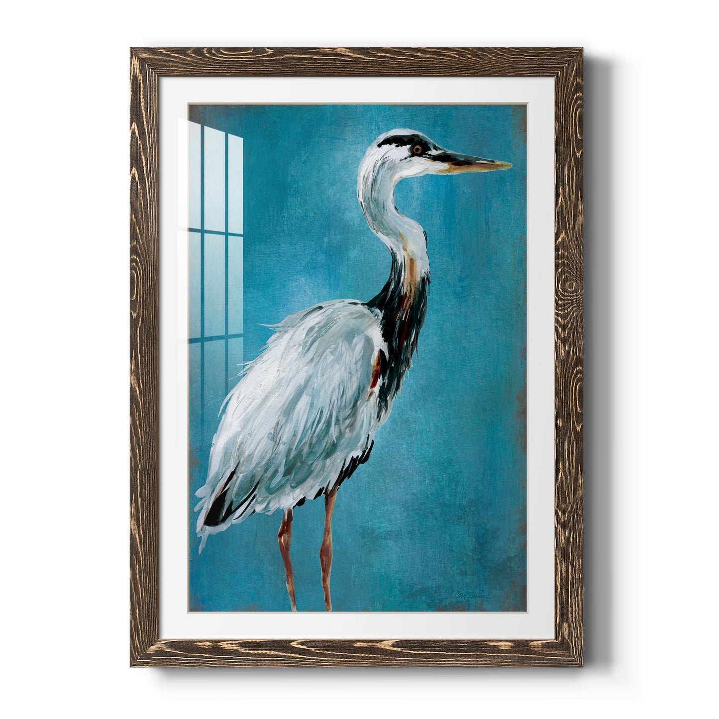 Great Blue Heron I - Barnwood Framed Art Print