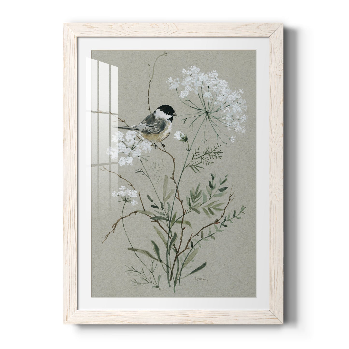 Bouquet of Grace Bird I - Barnwood Framed Art Print