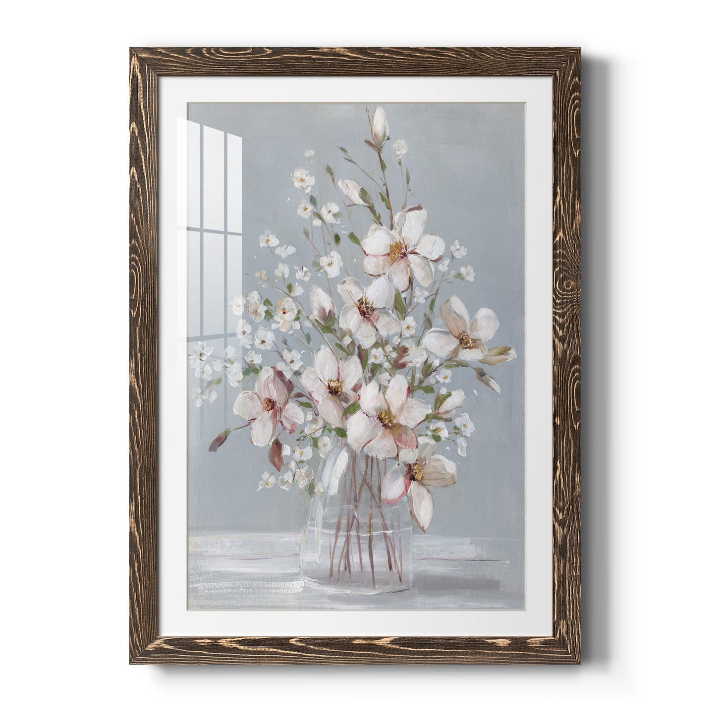 Magnolia Romance - Premium Framed Print - Distressed Barnwood Frame - Ready to Hang