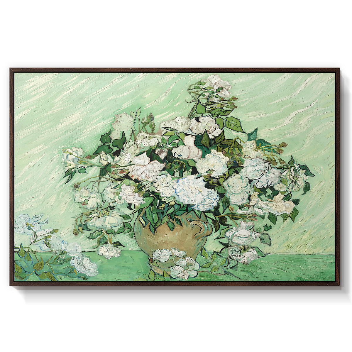 Roses, 1890 - Floater Framed Canvas Print