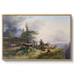 An Alpine Farm on the Untersberg, 1835 - Floater Framed Canvas Print