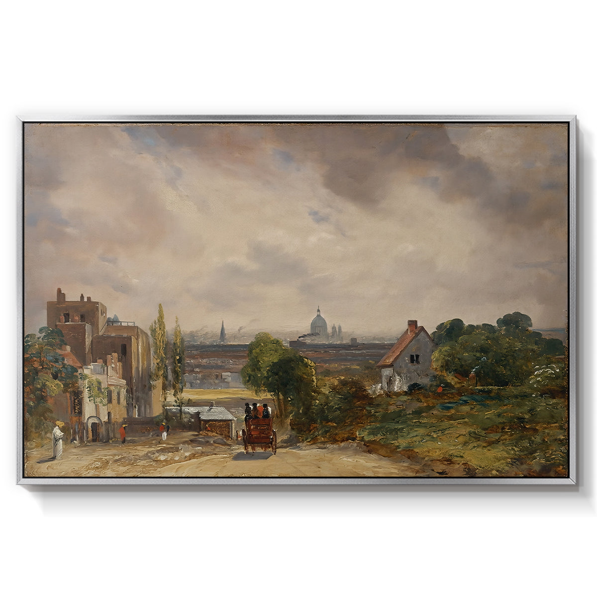 Sir Richard Steele's Cottage, Hampstead, c. 1832 - Floater Framed Canvas Print