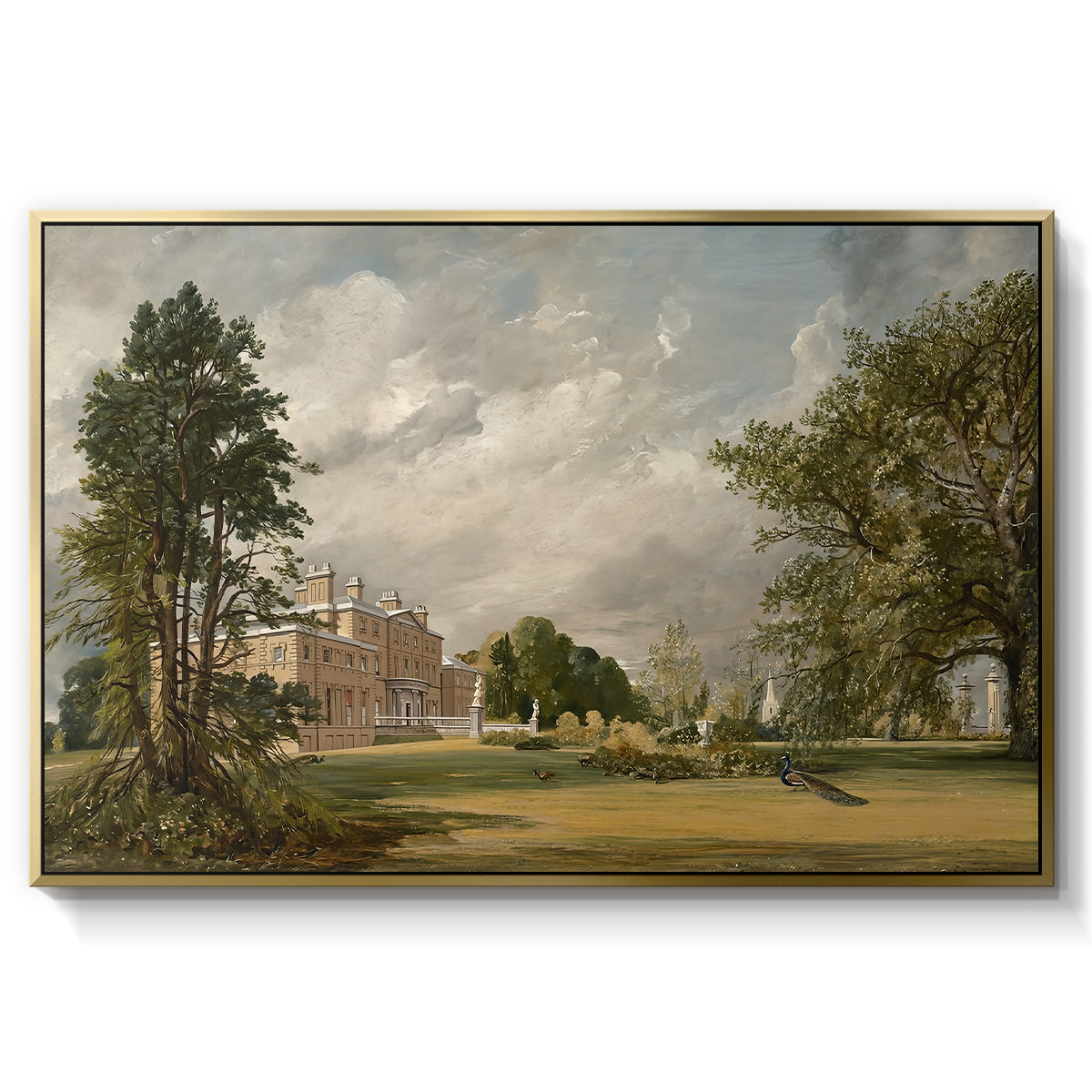 Malvern Hall, 1821 - Floater Framed Canvas Print
