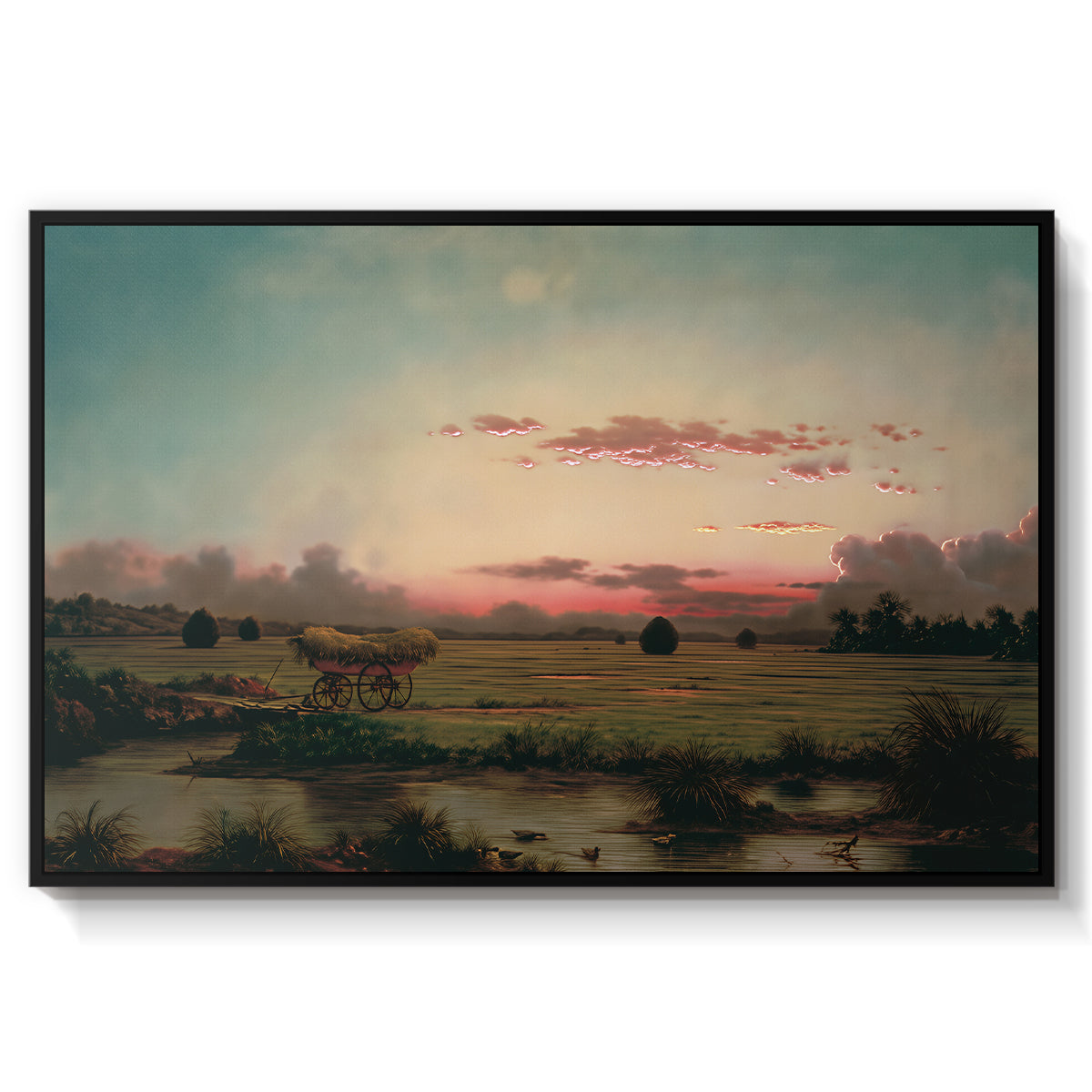 The Marshes at Rhode Island, 1866 - Floater Framed Canvas Print