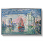 Entrance to the Port of La Rochelle, 1921 - Floater Framed Canvas Print