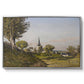 Village Landscape with Church, 1891 - Floater Framed Canvas Print