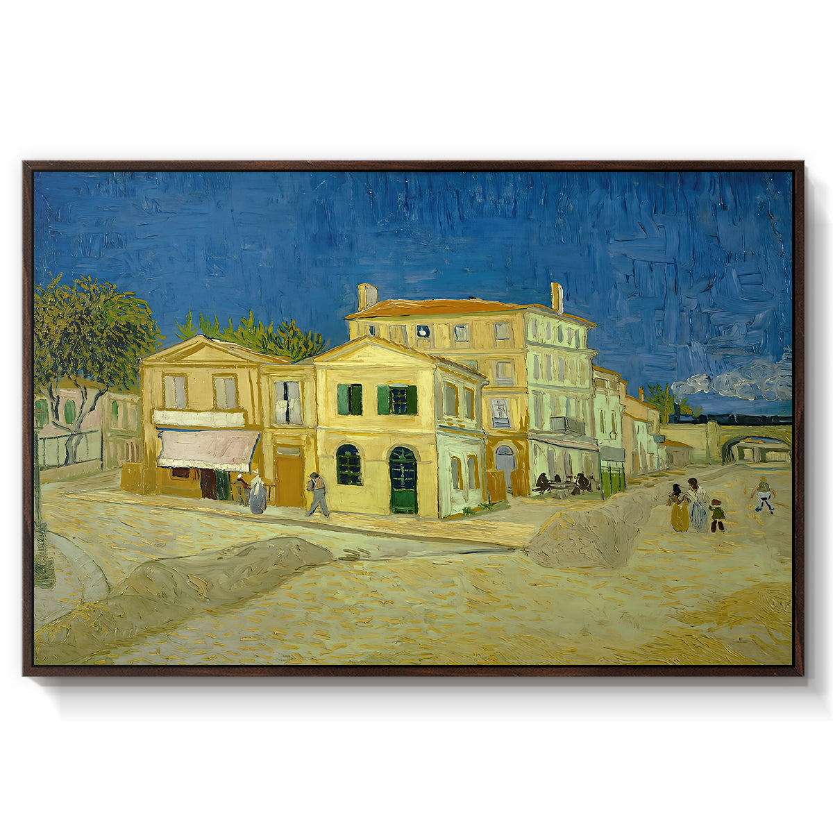 The Yellow House (The Street), 1888 - Floater Framed Canvas Print