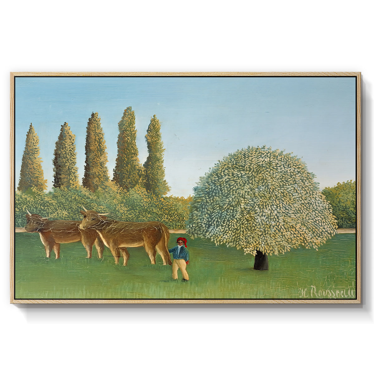 Meadlowland (The Pasture), 1910 - Floater Framed Canvas Print