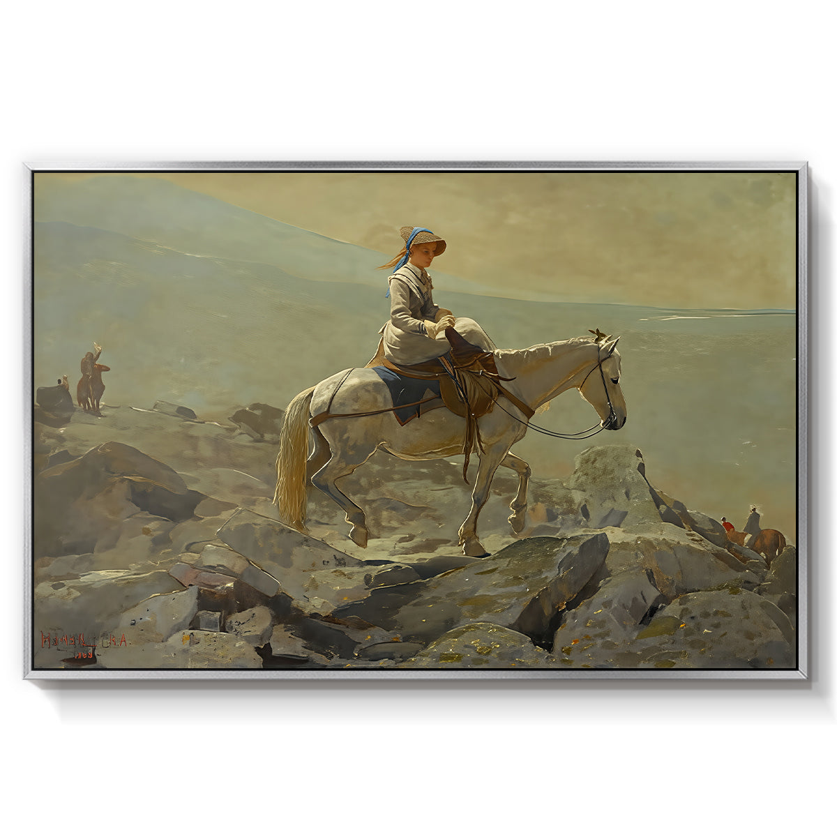 The Bridle Path, White Mountains, 1868 - Floater Framed Canvas Print