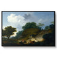 Landscape with Shepherds and Flock of Sheep, c. 1763-1765 - Floater Framed Canvas Print