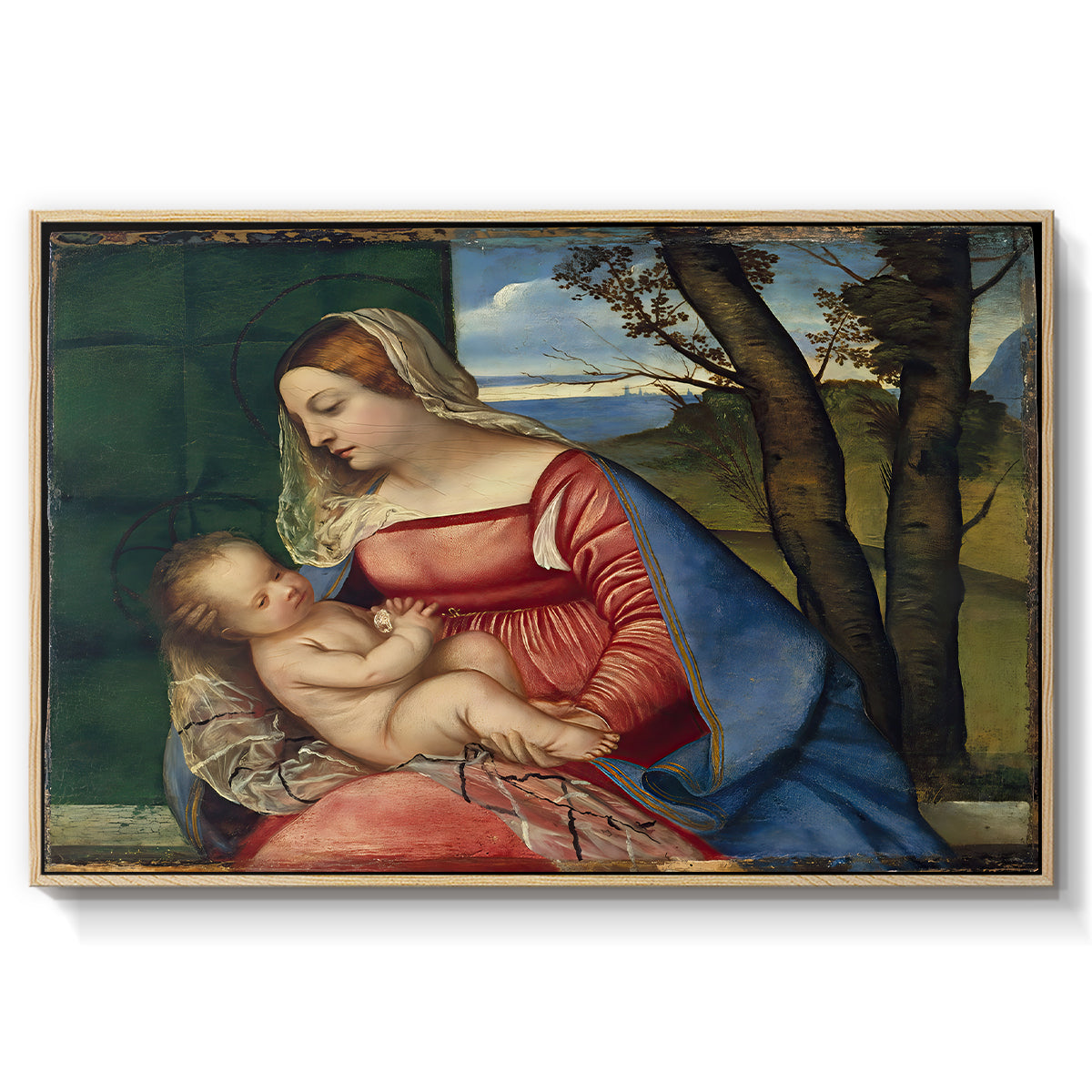Madonna and Child, c. 1508 - Floater Framed Canvas Print
