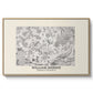 Fleurs, 1866 (Morris Inspired) - Floater Framed Canvas Print