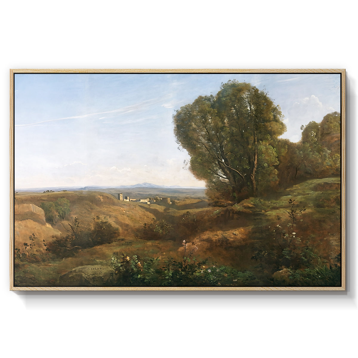 Souvenir of Roquemaure in the Gard, c. 1853 - Floater Framed Canvas Print