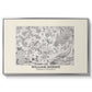 Fleurs, 1866 (Morris Inspired) - Floater Framed Canvas Print