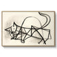 Study of a Cat (Étude de chat), 1946 - Floater Framed Canvas Print
