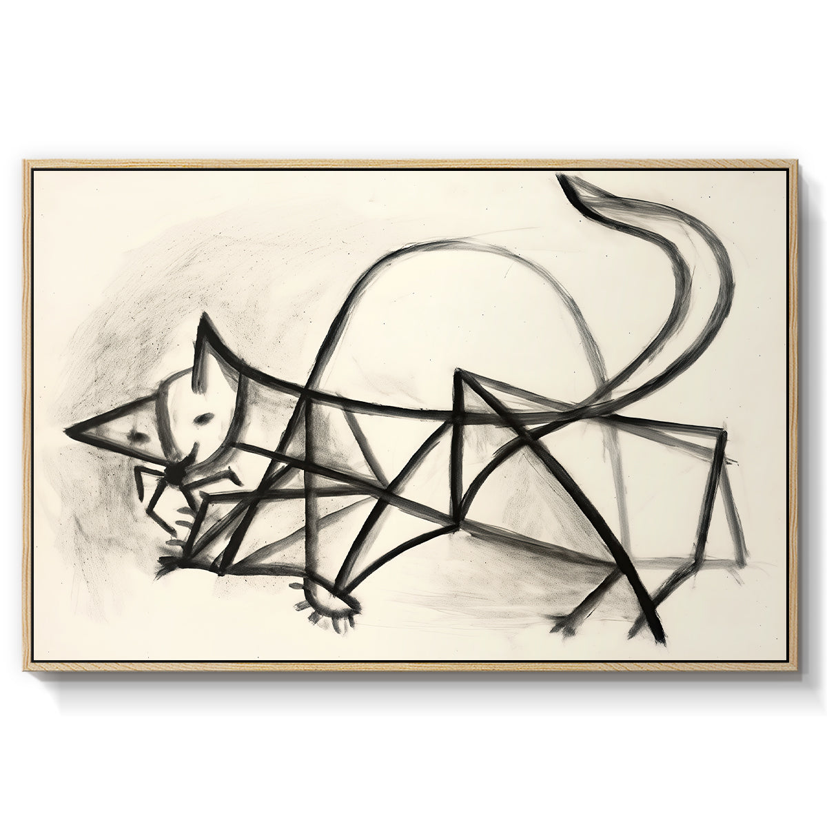 Study of a Cat (Étude de chat), 1946 - Floater Framed Canvas Print