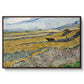 Enclosed Field with Ploughman, 1889 - Floater Framed Canvas Print