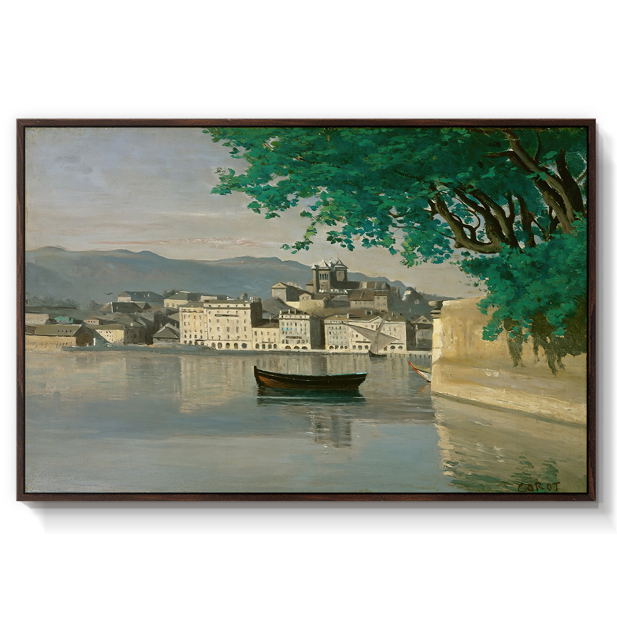 Geneva View of Part of the City, c. 1834-1835 - Floater Framed Canvas Print