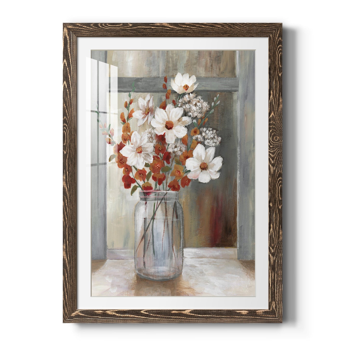 Autumn Spray - Barnwood Framed Art Print