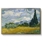 Wheat Field with Cypresses, 1889 - Floater Framed Canvas Print