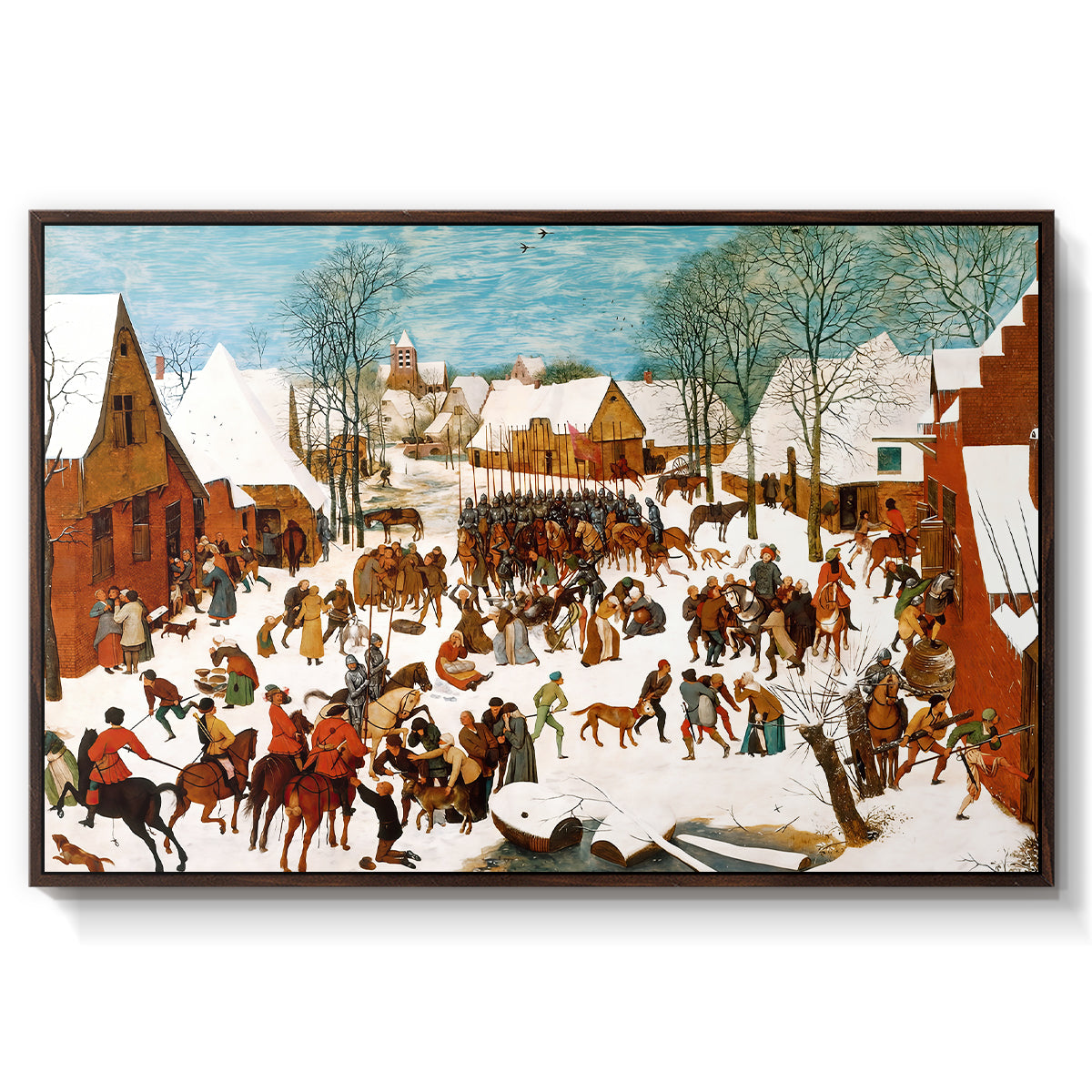 Massacre of the Innocents, c. 1565-1567 - Floater Framed Canvas Print