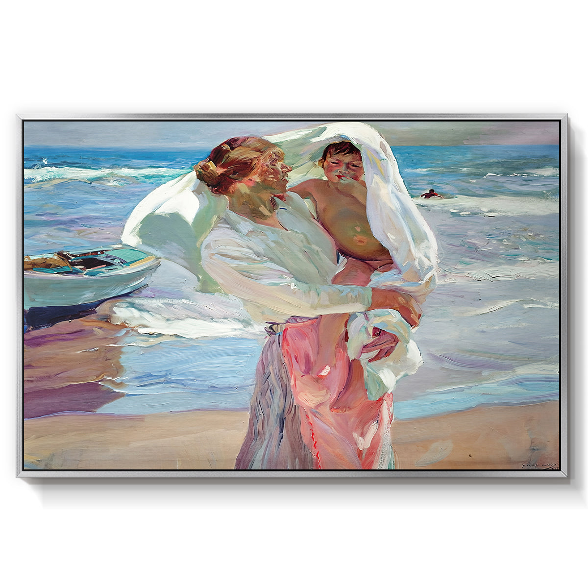 After Bathing, 1915 - Floater Framed Canvas Print