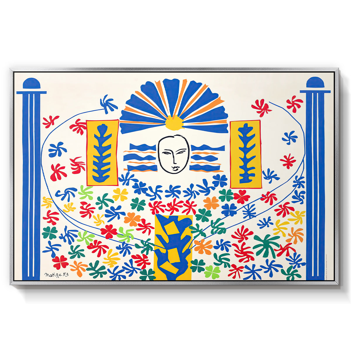 Apollo (Apollon), 1953 - Floater Framed Canvas Print
