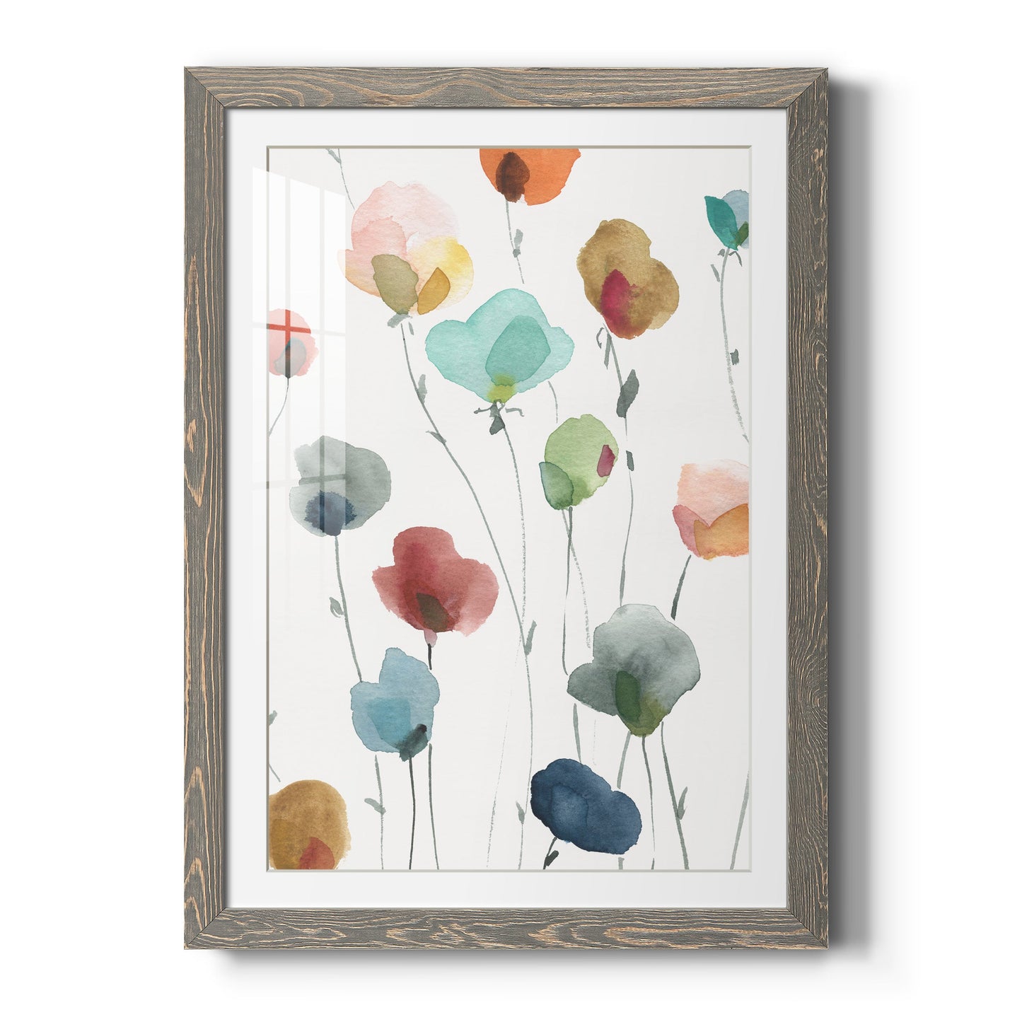 Lollipop Garden I - Premium Framed Print - Distressed Barnwood Frame - Ready to Hang