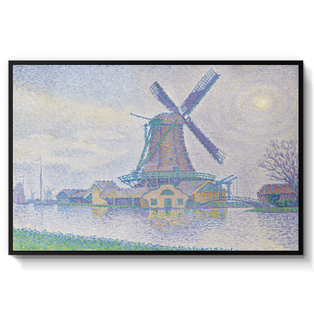 Mill of Edam (Moulin d'Edam), 1896 - Floater Framed Canvas Print