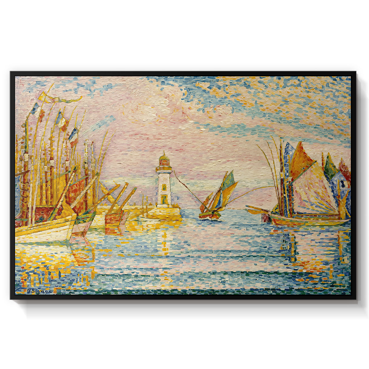 The Lighthouse at Groix, 1925 - Floater Framed Canvas Print