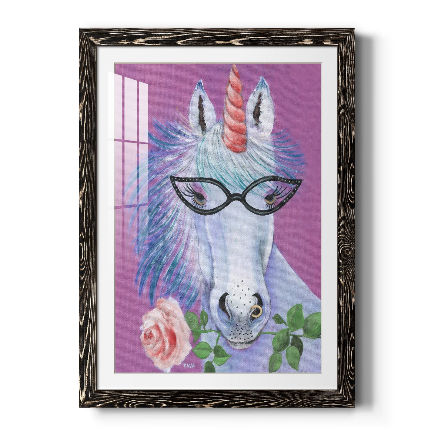 Unicorn III - Barnwood Framed Art Print