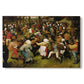 Canvas art print portraying figures dancing in crowded outdoor scene, set against a white background