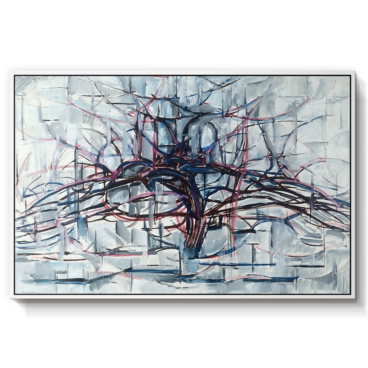 Horizontal Tree, 1912 - Floater Framed Canvas Print