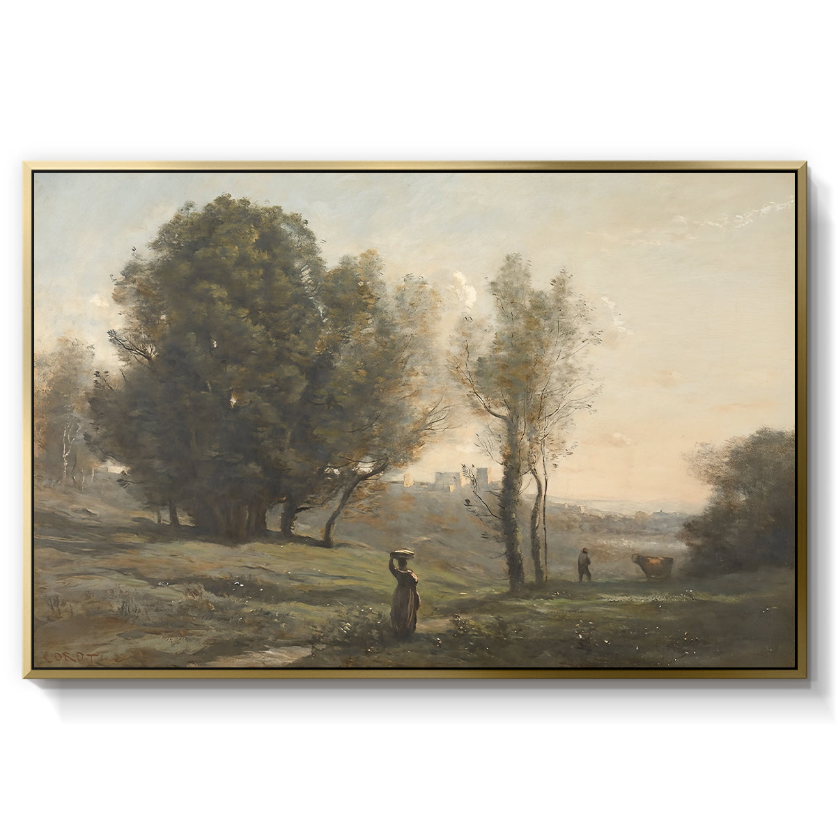 Landscape (Souvenir of les landes), c. 1872 - Floater Framed Canvas Print