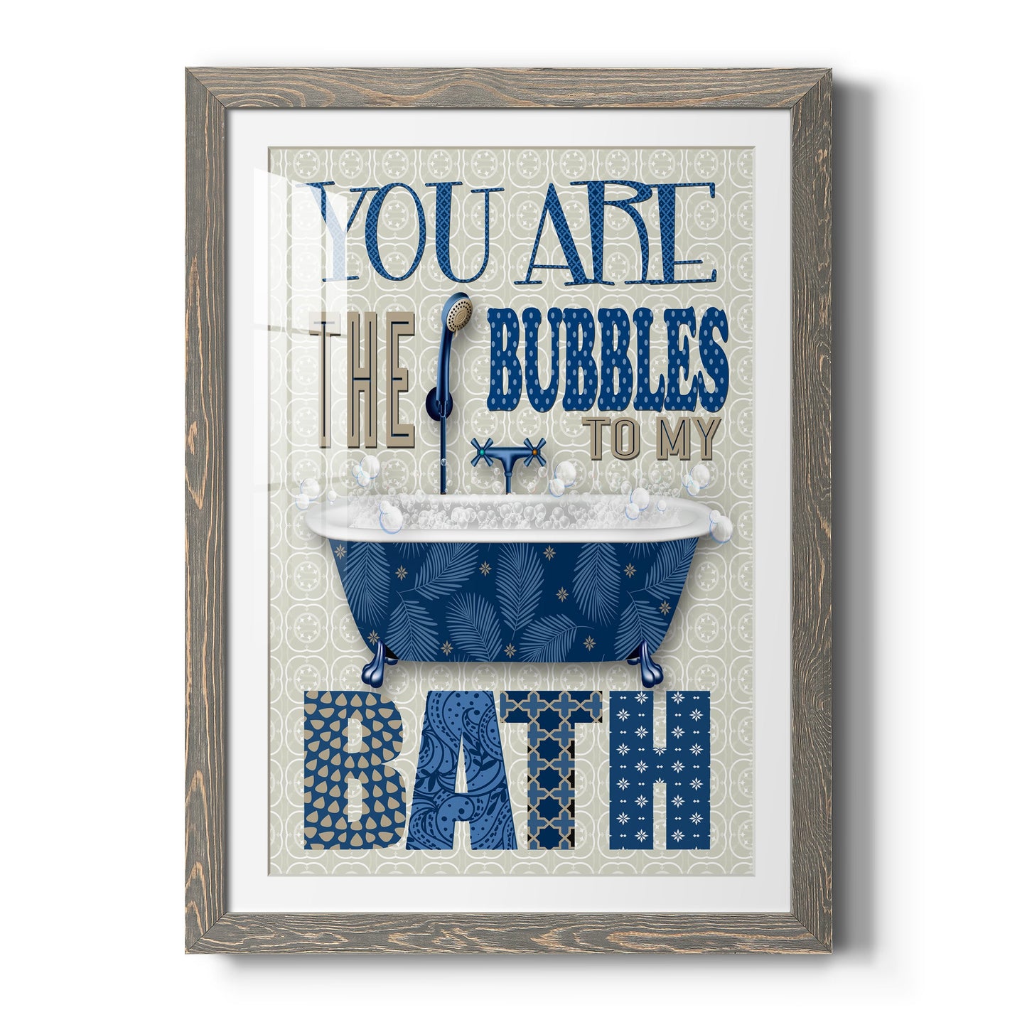 Bubble Bath - Premium Framed Print - Distressed Barnwood Frame - Ready to Hang