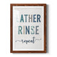 Lather Rinse Repeat - Barnwood Framed Art Print